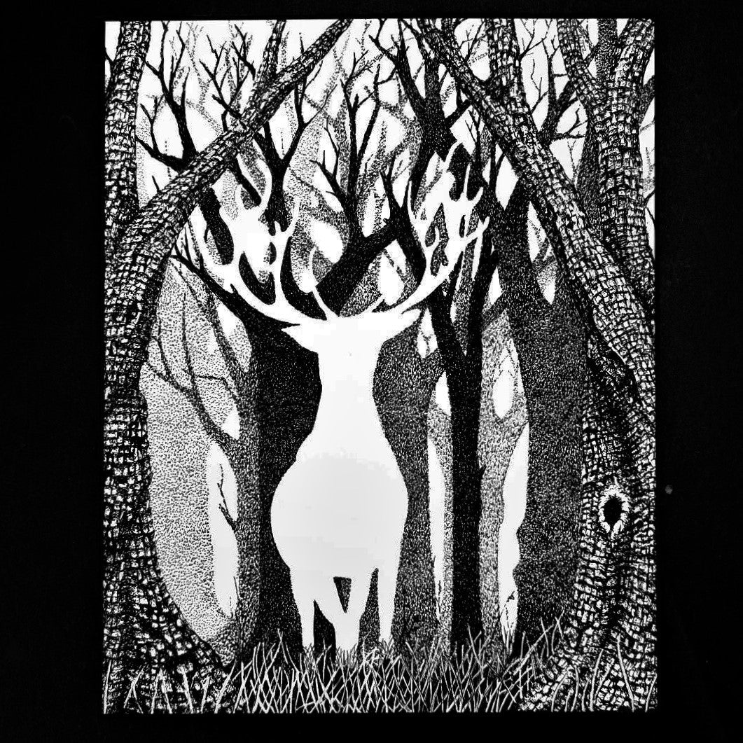 White Stag Print